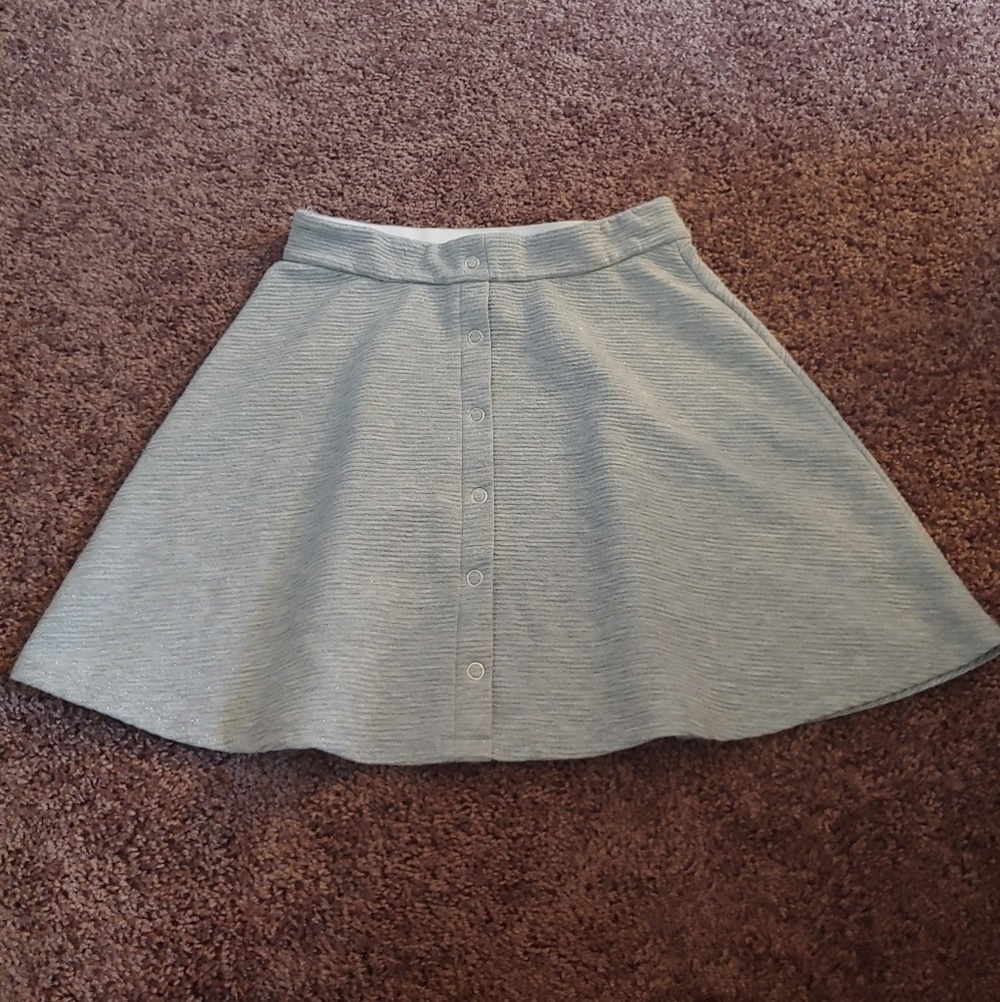 JoeB Heathered gray circle skirt
